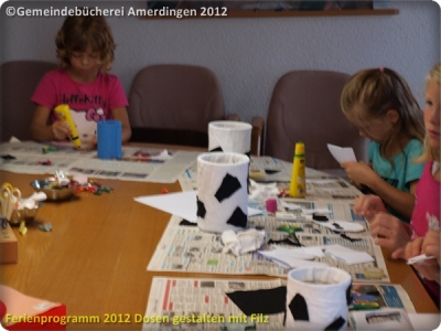 Ferienprogramm 2012 Dosen gestalten mit Filz_12