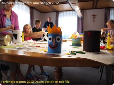 Ferienprogramm 2012 Dosen gestalten mit Filz_17