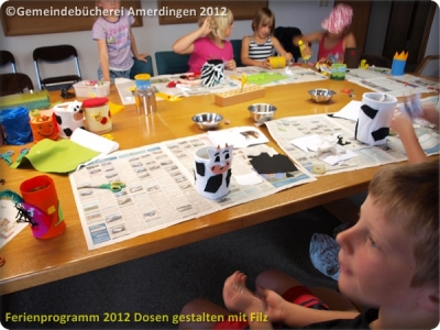 Ferienprogramm 2012 Dosen gestalten mit Filz_19