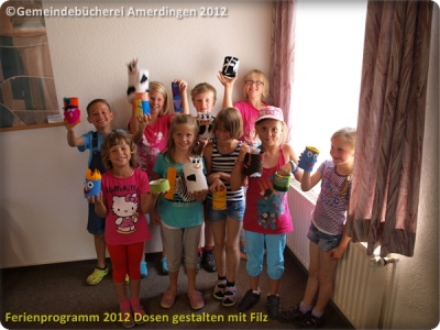Ferienprogramm 2012 Dosen gestalten mit Filz_24