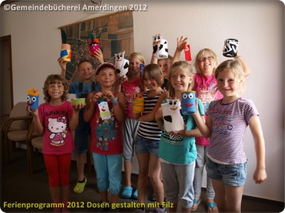 Ferienprogramm 2012 Dosen gestalten mit Filz_29