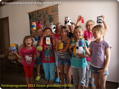 Ferienprogramm 2012 Dosen gestalten mit Filz_30