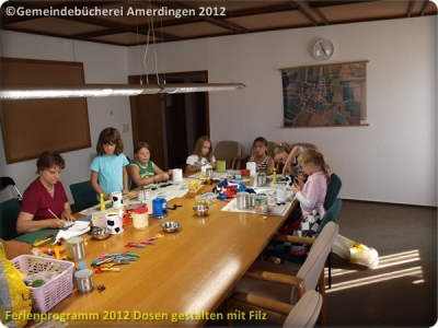 Ferienprogramm 2012 Dosen gestalten mit Filz_43