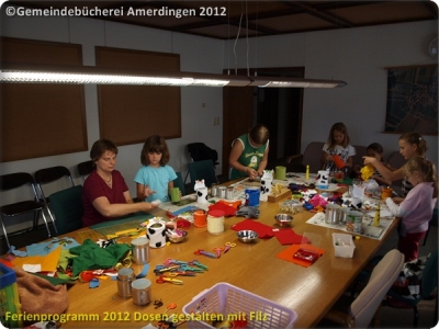 Ferienprogramm 2012 Dosen gestalten mit Filz_47