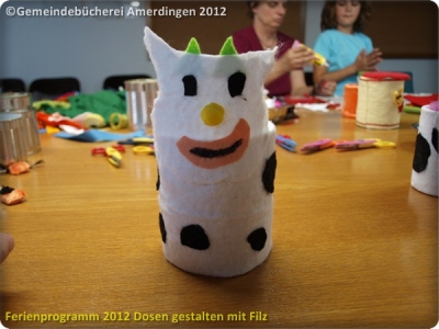 Ferienprogramm 2012 Dosen gestalten mit Filz_56